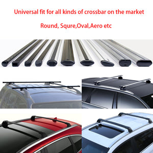 Alfa Gear No Color Fading Fabric Areo Car Roof Rack Pads When Hauling Kayak/Canoe/Surf Board/SUP/Snow Board Ski Board/Knee Board Size 17" X13.4X0.8 4 pcs/Set with Hood Loop and Trunk Loop Straps