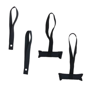 Alfa Gear Hood and Trunk Tie Down Strap Kits 4pcs/Set Black