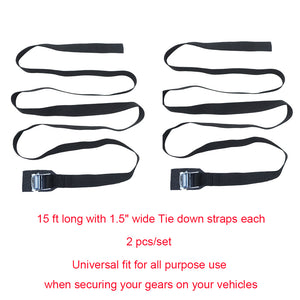 Alfa Gear 15FT TIE Down Straps for Kayak, Boat SUP  Multif-unction